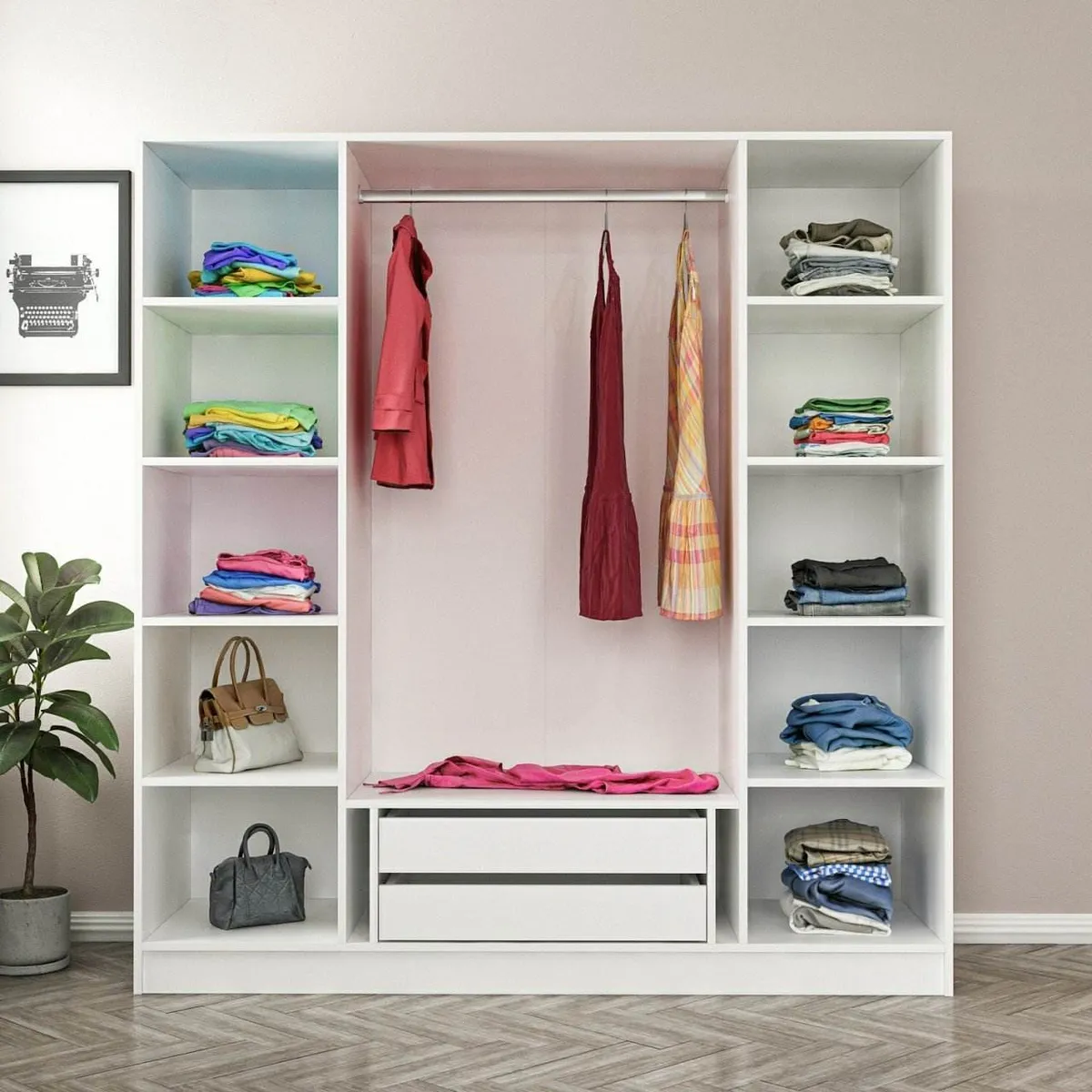 Dressing 4 Portes avec Miroir